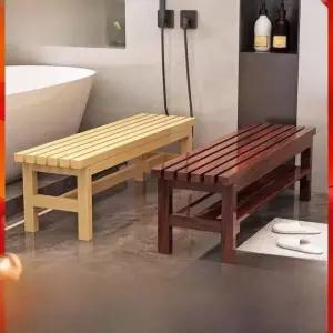 사우나실 원목 벤치 긴스툴 높이 90cm단일봉대형 받침대 80x35x40 레트로풍 홑겹 두께 80X35X40 기본 와니스 이중층 보강 120+40+40 색상