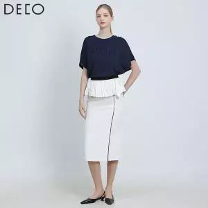 [데코(DECO)] 아코디언 주름 벨티드 포인트 스커트 (택가격: 459000원)