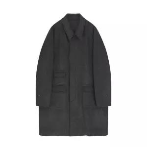 [벨리프]Wool Balmacaan Coat (Charcoal)