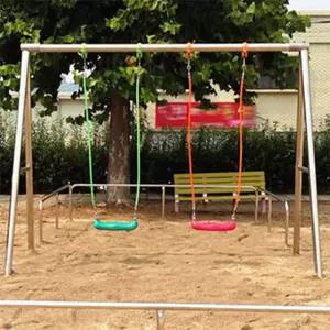고정형 2인용 그네 안전펜스포함 운동장 놀이터 설치