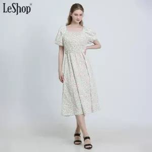 [르샵(LeShop)] 퍼프소매 스모킹 튤립 원피스 (택가격: 139000원)