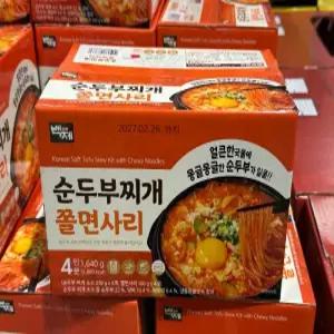 백제 순두부찌개 쫄면사리 410g 4개
