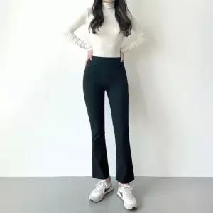 셀럽하우스 여성 기모청바지 겨울 스키니 부츠컷 블랙진 나팔바지