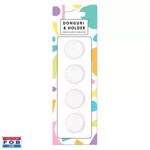 4개) 포비 네오디움 동그리자석 DH-02 26mm 4P 화이트 놀이용/광고용/교재용/교육용/자석부착