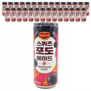 롯데칠성 델몬트 스퀴즈 포도 에이드 240ml x 30개입