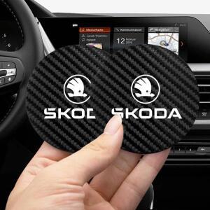 2pcs 검은 색 자동차 인테리어 고무 패드 고품질 Skoda Octavia Kodiaq Fabia Superb Karoq Yeti Rapid Mk3