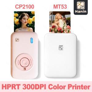 RT MT53 CP2100 컬러 포토 프린터 300dpi 휴대용  블루투스 모바일 핸드헬드 기계 2x3인치 스티커 용지