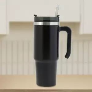 써머원 보온 보냉 빨대 텀블러 900ml 블랙/대형/휴대용/대용량/템블러/물병/예쁜/보틀/탐블러/캠핑용/고급