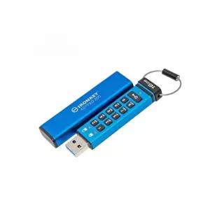 킹스턴 아이언키 키패드 비밀번호 USB 드라이브 블루