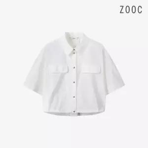 ZOOC 드로우 스트링 하프 슬리브 셔츠 WH_Z252MSC301 386602