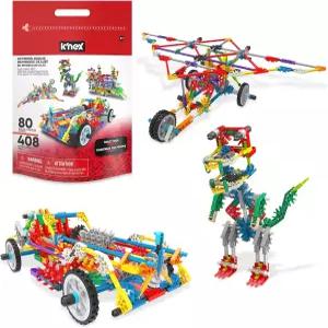 재사용 가능한 가방이 포함된 KNEX 80 모델 디럭스 세트 - STEM 빌딩 키트 건설 창의적 놀이 장난감 ？ 8세+