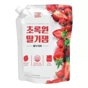 파우치형 1kg 딸기잼 초록원 사무용품