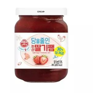LIGHT&JOY 당을줄인 논산딸기쨈 290G 오뚜기 새콤달콤 편의점 탕비실 사무실간식 달콤한 달달한