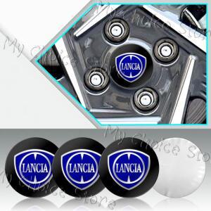 자동차  알루미늄 4pcs 56mm 휠 센터 허브 캡 Lancia 로고 용 방진 스티커 Kappa Delta 3 Ypsilon Musa Voy