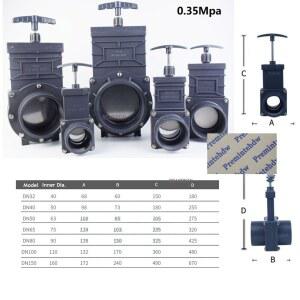 게이트밸브 PVC 게이트 밸브 어셈블리, RV 트레일러, 폐수 UPVC 밴, 마개