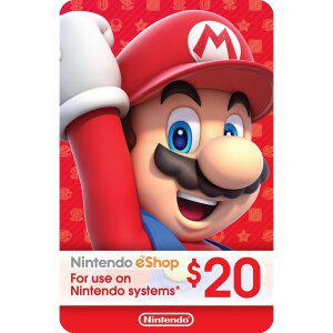 닌텐도 스위치 eShop 이샵 선불 기프트카드 미국 20달러 북미