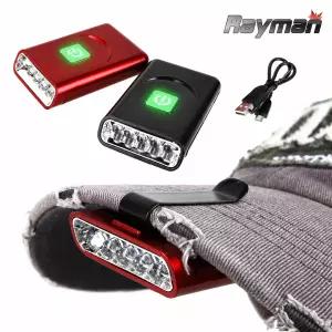 레이맨 G016 5LED 충전식 캡라이트 낚시 모자 랜턴 m5핀 충전