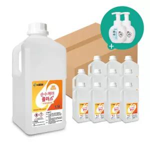 비츄인 순수케어플러스 기구 살균소독제 1.5L 12개 알콜70% 가정용 업소용 리필용 B006