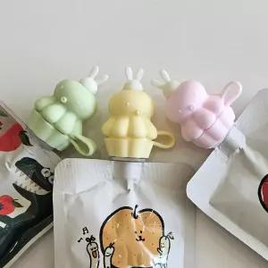 아가프라 문어파우치캡2P+케이스,실리콘 파우치토퍼 ,흘림방지캡