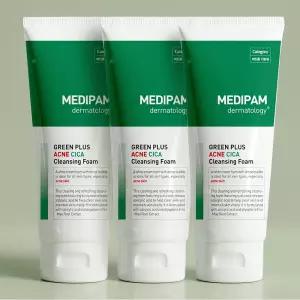 메디팜 진정 시카 대용량 클렌징폼 220ml 3개 /문제성피부케어