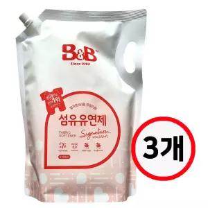 비앤비 유아의류 섬유유연제 자스민 로즈향 리필형 2100mL x 3개