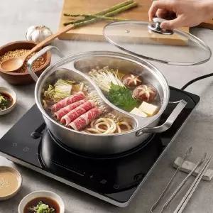 통 스텐 인덕션 반반 냄비 32 훠궈 마라탕 오뎅탕 어묵탕 샤브샤브 전골