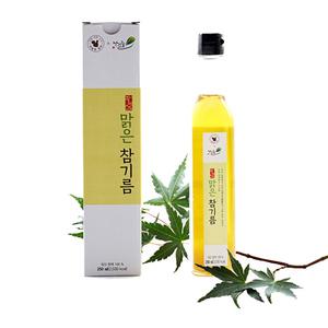 산청 황매산 국내산 저온압착 맑은 참기름 250ml