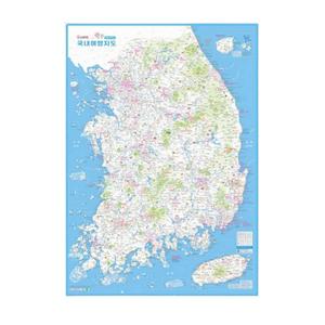 우리나라 국내 여행지도 대한민국 전국 관광지 체험 자연명소 전도 포스터 대형 지도