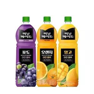 미닛메이드 1.5L 포도 100 +에센셜 오렌지 +망고 총 3패트