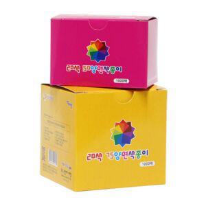 수작 색지청 양면 색종이(20색 1000매) 7.5x7.5cm SJ483