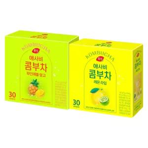 동서 애사비 콤부차 파인애플 망고 30T +레몬 라임 30T