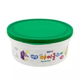 아모스 탱탱 아이클레이 대용량 버킷 400g (초록)/점토/상상력/창의력/아동/유아/완구/안전/공예/공작/색상