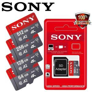 소니 메모리 카드 1 테라바이트 512GB 마이크로 SD TF 256GB 128GB U1 A1 64GB 100Mb 읽기 속도 클래스 10 플래시 (전화 용)