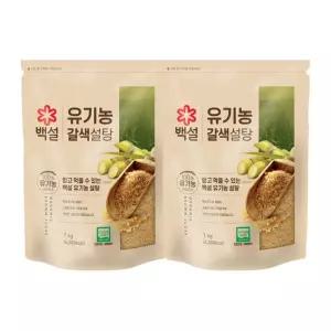 CJ 백설 유기농갈색설탕 1kg x2개