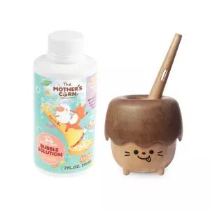 마더스콘 실내용 버블 용액 200ml + 우디토리 불기 도구