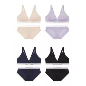 [게스언더웨어](강남점)(4종택1)에어로라이트 아웃밴드 브라렛+팬티세트(ODWBR695/BP695)