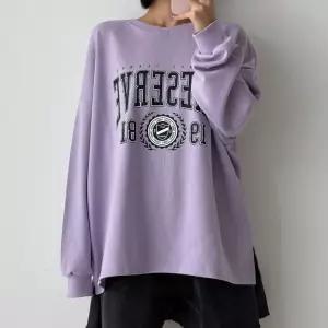 프리레터링 라운드박스트임 긴팔롱티셔츠 데일리 빅사이즈 오버핏 봄가을 면캐주얼