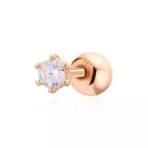 14K 심플 큐빅 2.5mm 피어싱 귀걸이 (한쪽) NPE26800
