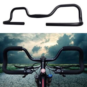호환 MTB 산악 자전거 버터플라이 핸들 바 고정 기어 블랙 시트 스템 플랫 로우라이더 익스텐션 킹크 카본