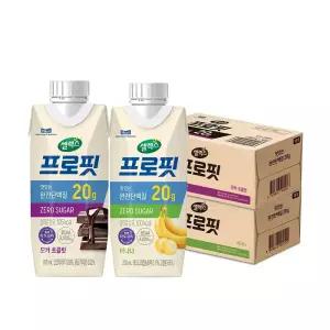 [T쇼페] 셀렉스 프로핏 모카 초콜릿 250ml, 18입, 1개 + 프로핏 드링크 바나나 250ml, 18입, 1개