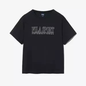 [롯데백화점]휠라 냉감 인터내셔널 레터링 반팔티 FS2RSH2104X_BLK
