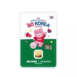 [벨리곰x아시아골드] 1g 벨리곰 축구 스퀘어 골드바 / 금투자 금테크 순금