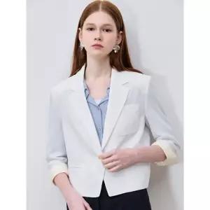 [쉬즈미스][쉬즈미스(SHESMISS)] 썸머 커프스 포인트 크롭 재킷 (택가격 298000원)
