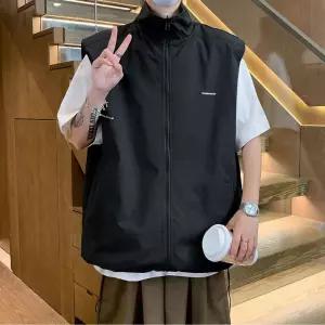 캐주얼 남 남성패션 조끼 커플 양면 안개꽃 패션 오버사이즈 DL5