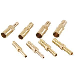 4mm 5mm 6mm 8mm 10mm 2 웨이 스트레이트 호스 바브 황동 가시 파이프 피팅 감속기 커플러 커넥터