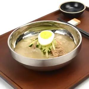 환경호르몬제로음식점용비빔기 이중구조스텐냉면그릇 온도유지한식용스텐면기 중
