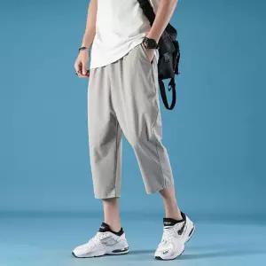 남성 냉감 와이드팬츠 7부 여름 아이스 츄리닝 밴딩바지 2종 L-6XL