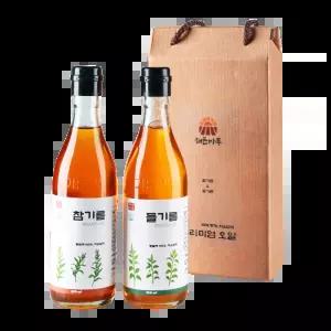 [해든마루]해든마루 저온압착 참기름350ml+들기름350ml 선물세트