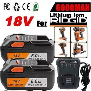 마끼다배터리 호환 RIDGID AEG 리튬 이온 배터리 무선 전동 공구 R840087 R840085 L1815R L1850R L1830R R8