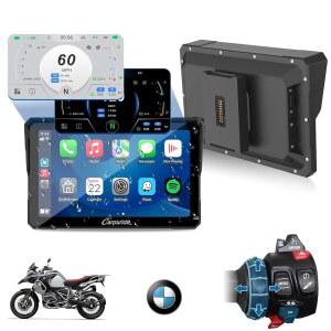 BMW 모터사이클 카플레이 및 안드로이드 오토 듀얼 블루투스용 카푸라이드 W702BS PRO, 7인치 방수 GPS 내비게이션 화면, 데이터 리딩, 네이티브 원더, TPMS, 라이트